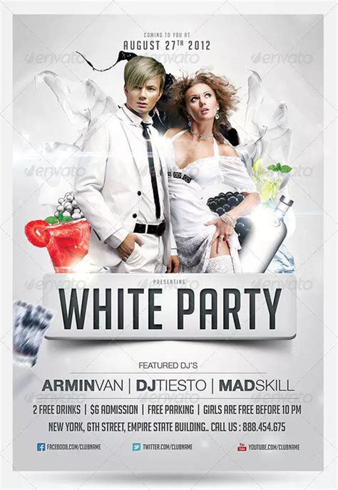 53+ White Party Flyer Templates | Free PSD, Ai, Word, InDesign Downloads